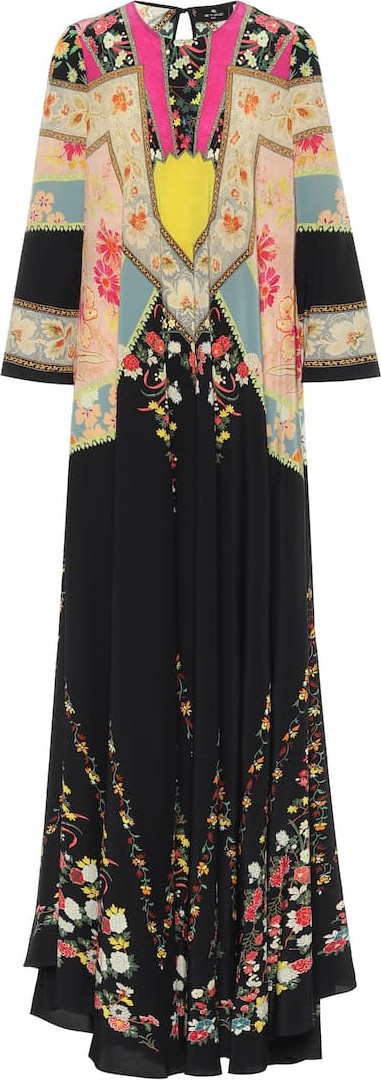Etro Printed silk gown