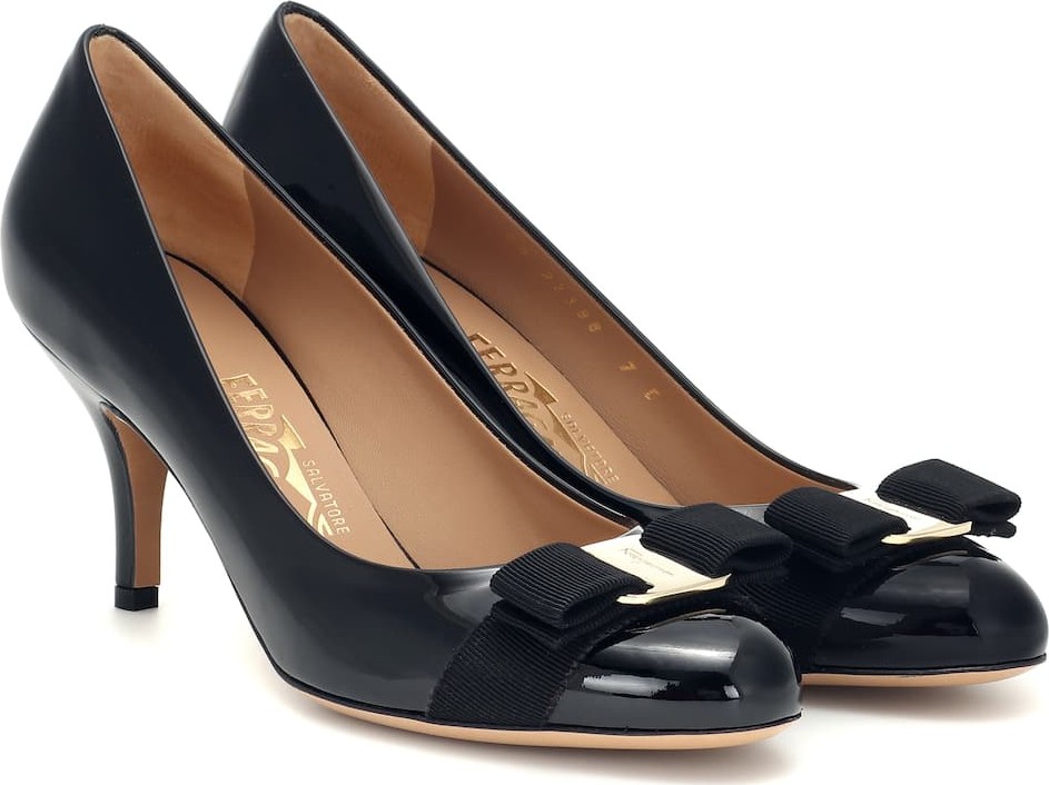 Salvatore Ferragamo Carla 70 patent leather pumps