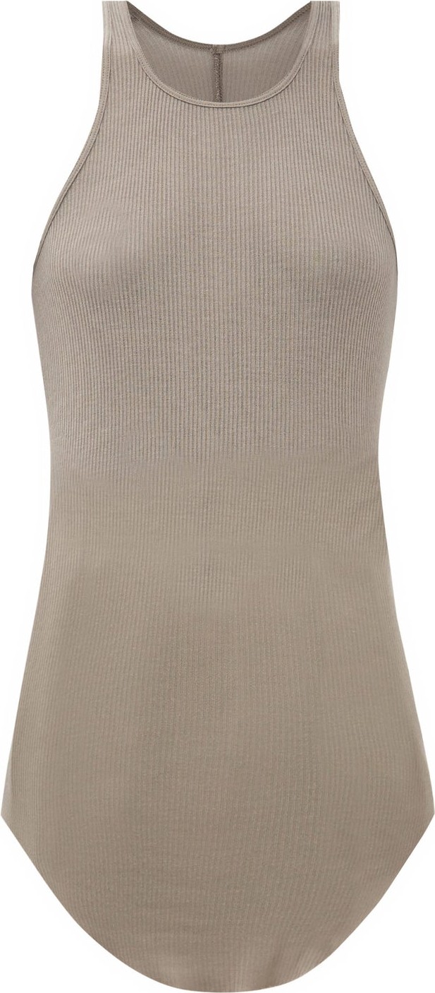 Rick Owens Racer-back ribbed-knit T-shirt