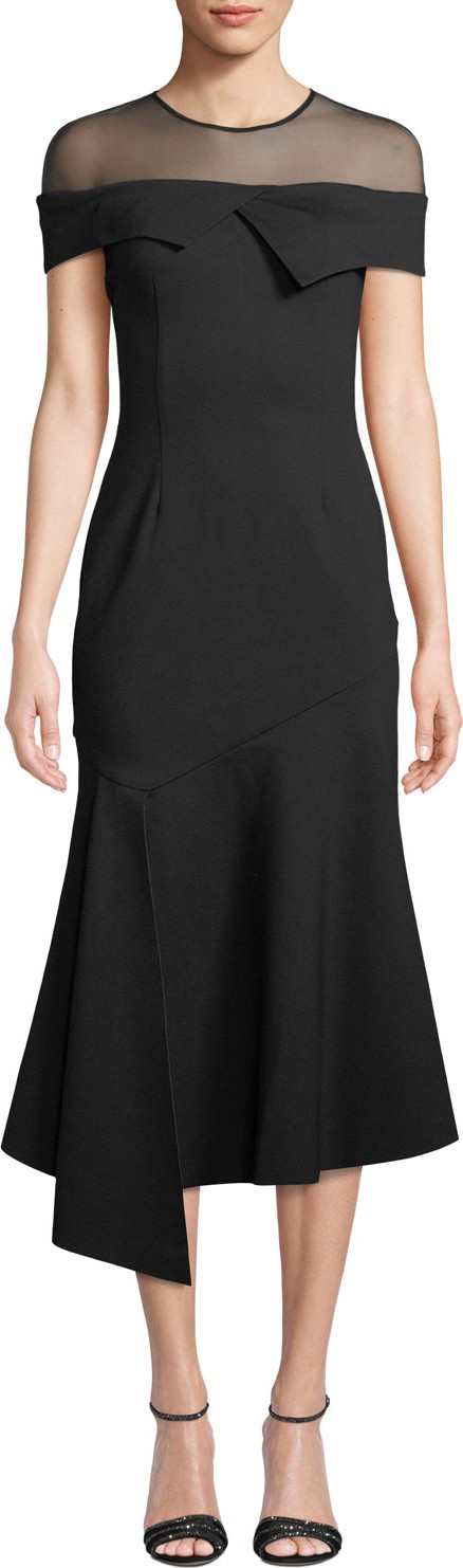 Elliatt Martini Fit-&-Flare Illusion Gown