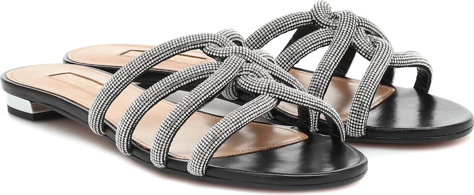 Aquazzura Moondust leather sandals