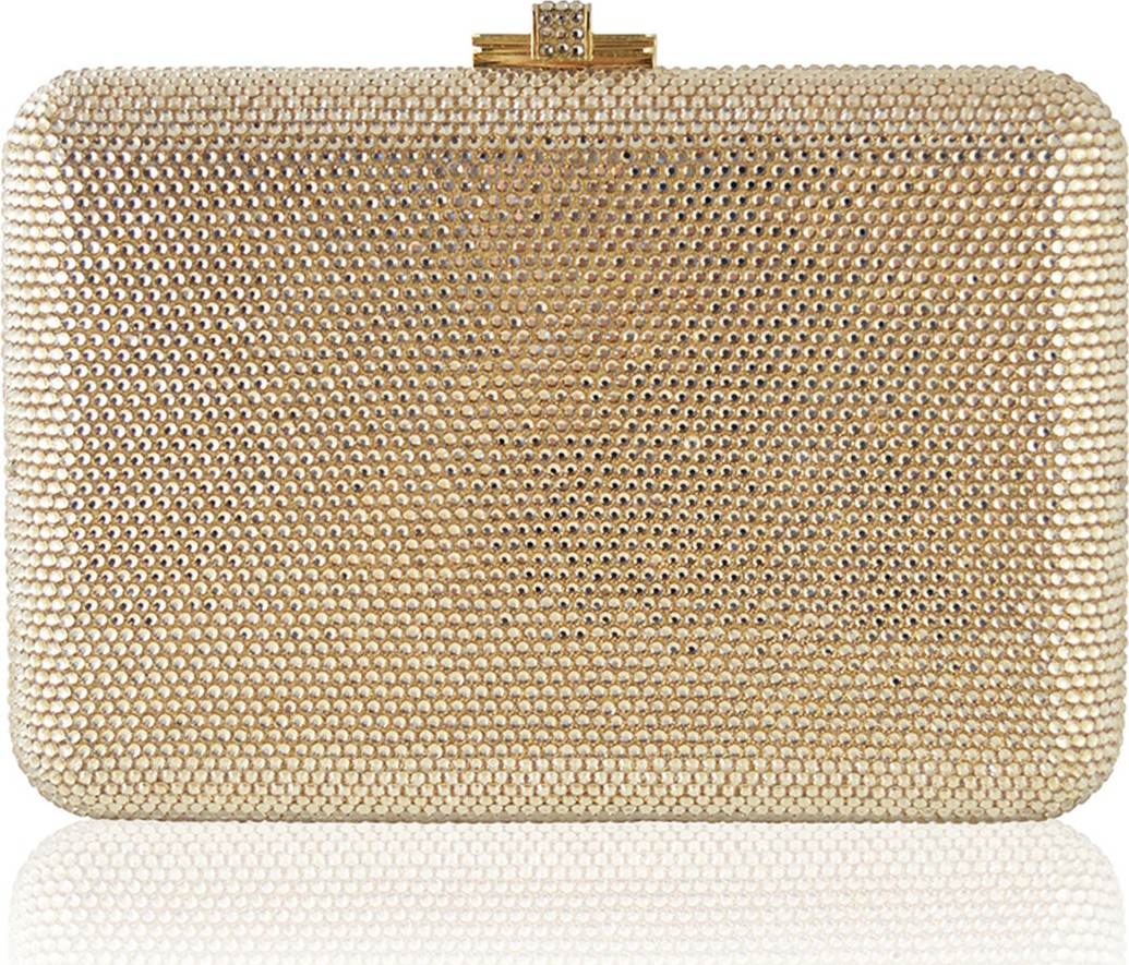 Judith Leiber Slim Slide Crystal Evening Clutch Bag