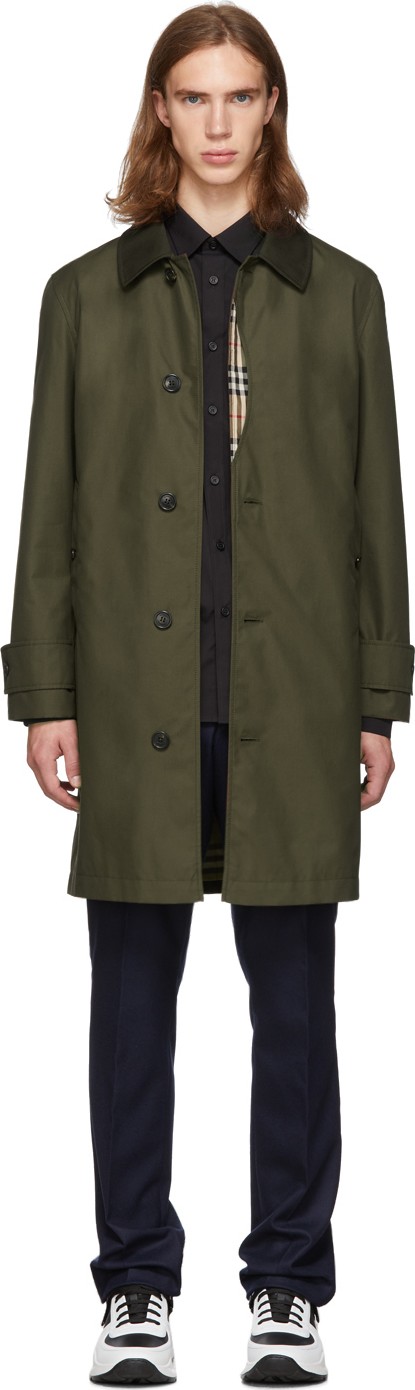 Burberry London England Green Ashbourne Coat