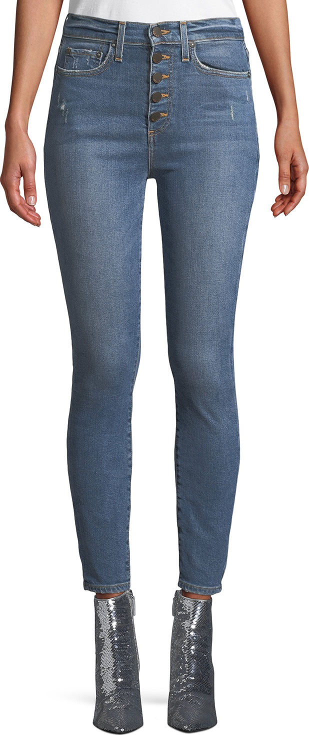 Alice + Olivia Good High-Rise Cropped Skinny Jeans