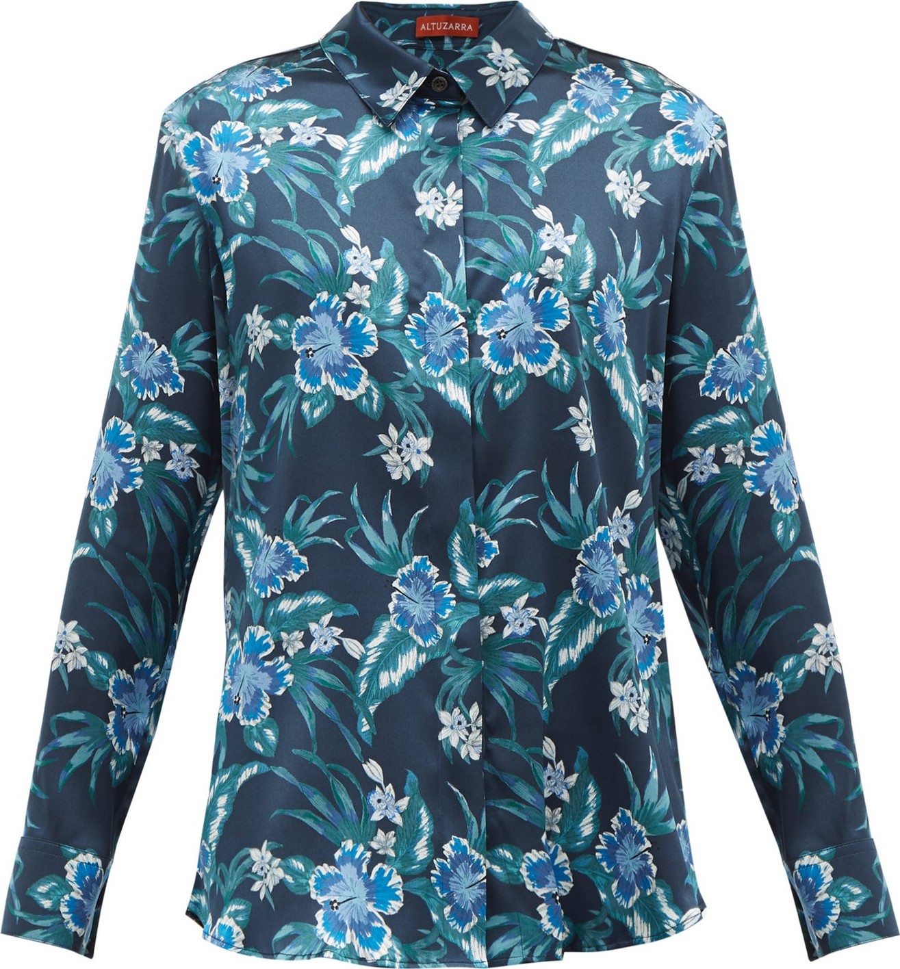Altuzarra Chika hibiscus-print silk-blend charmeuse blouse