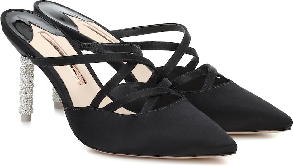 Sophia Webster Coco embellished satin mules