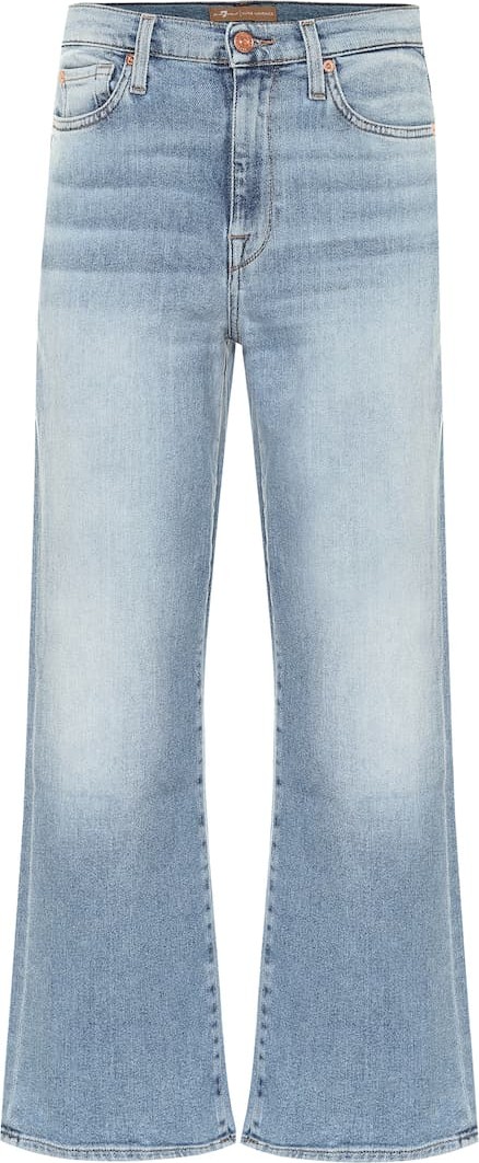 7 For All Mankind Alexa cropped high-rise flared jeans
