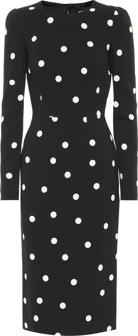 Dolce & Gabbana Dotted crêpe midi dress