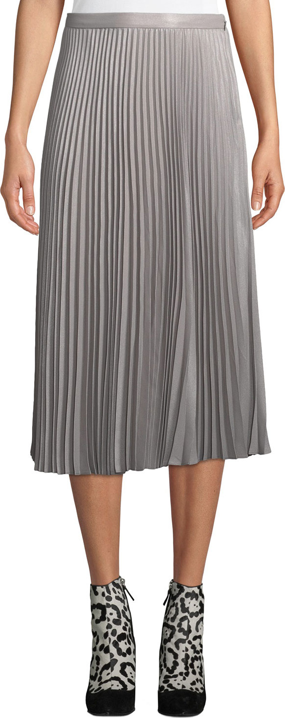 Club Monaco Annina Accordion-Pleated Midi Skirt