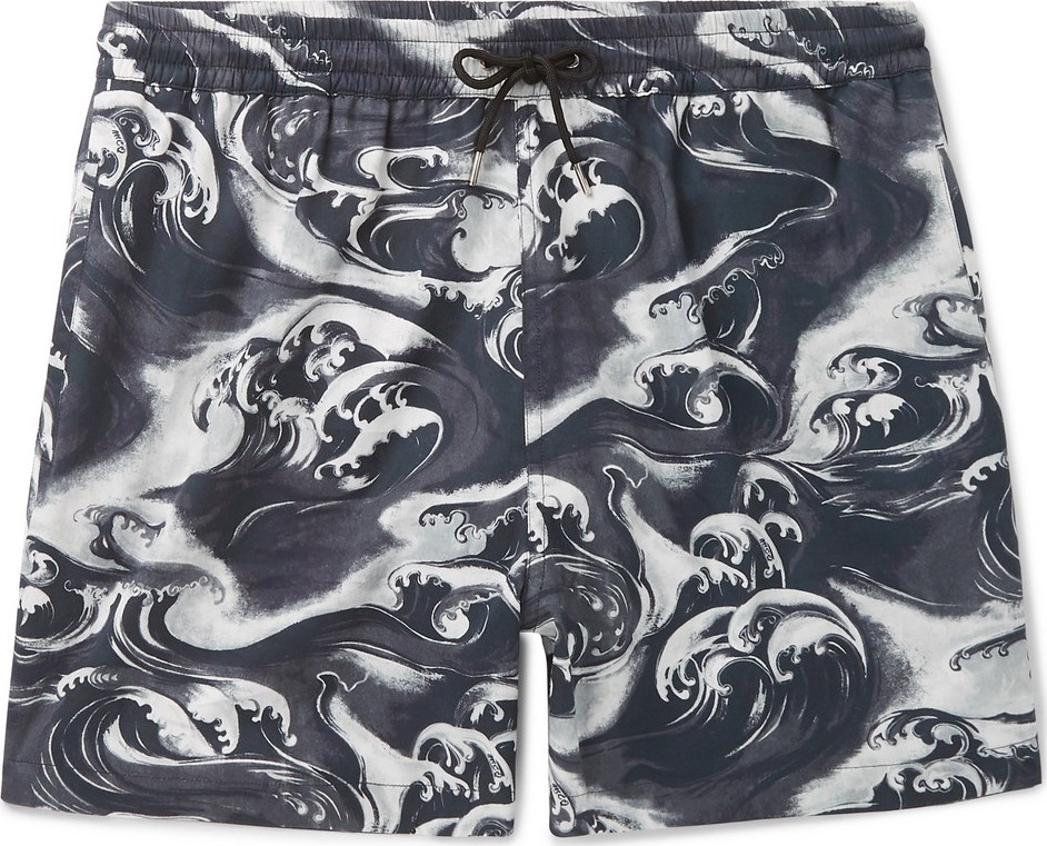 McQ - Alexander McQueen Wide-Leg Printed Jersey Shorts