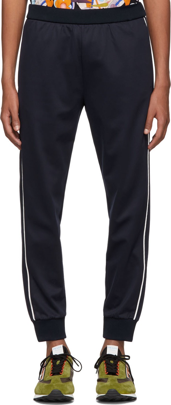 Prada Navy Piuma Stripe Lounge Pants