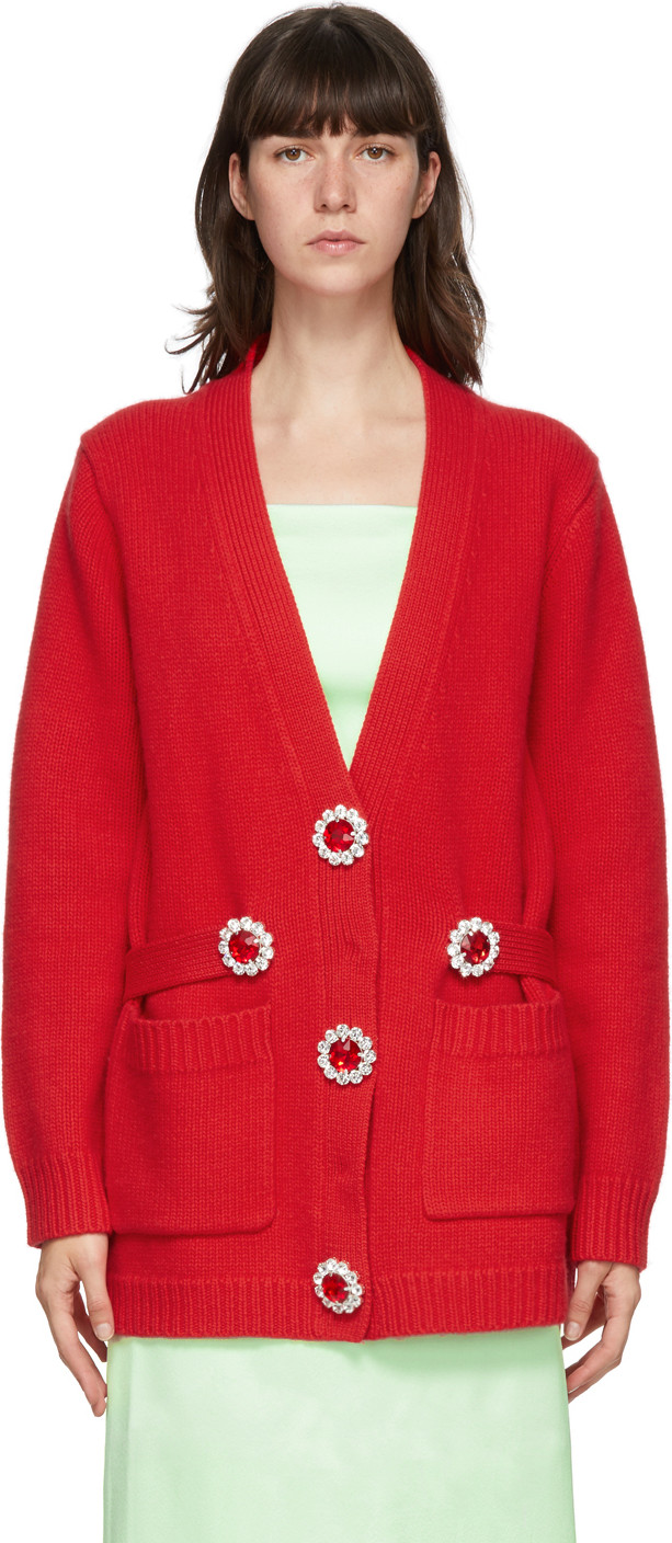 Christopher Kane - Red Wool Cardigan