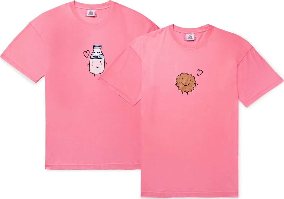 Vetements Two-Pack Oversized Printed Cotton-Jersey T-Shirts
