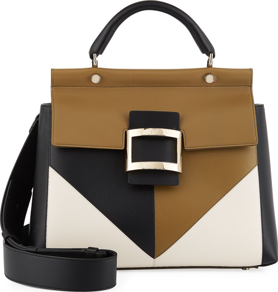 Roger Vivier Viv Cabas Patchwork Satchel Bag Roger Vivier Viv Cabas Patchwork Satchel Bag