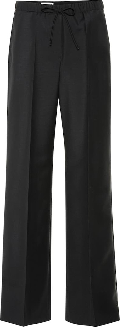 Jil Sander Wool and mohair wide-leg pants