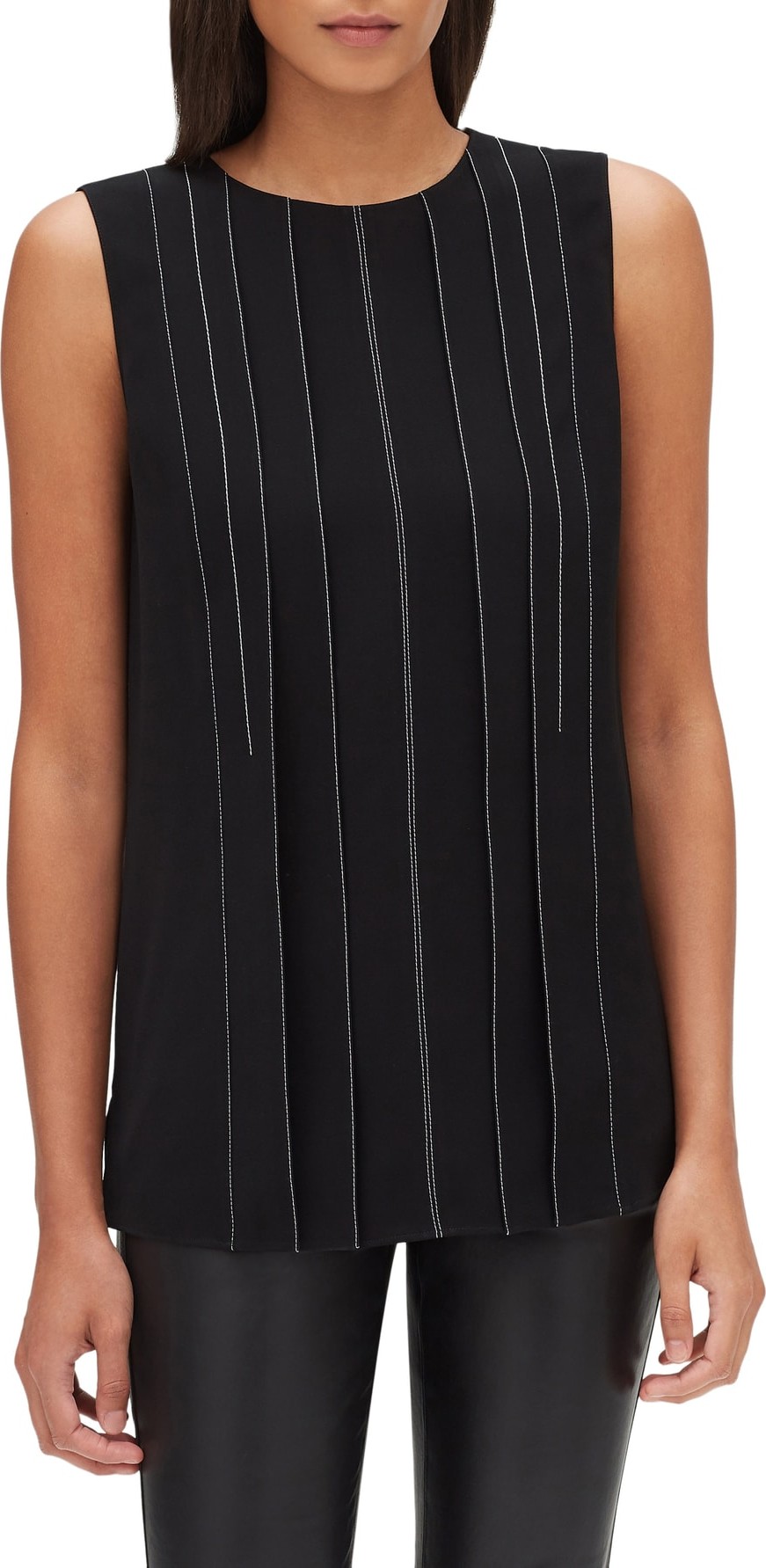 Lafayette 148 New York Tayla Finesse Crepe Blouse