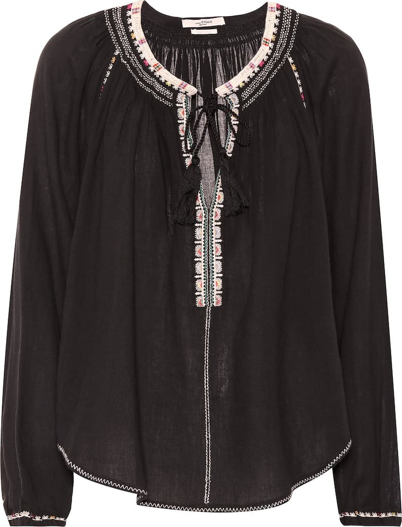 Isabel Marant Etoile Rina embroidered cotton top