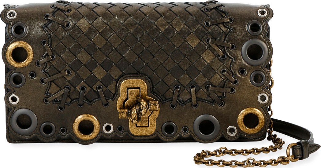 Bottega Veneta Medium Lace Intrecciato Clutch Bag