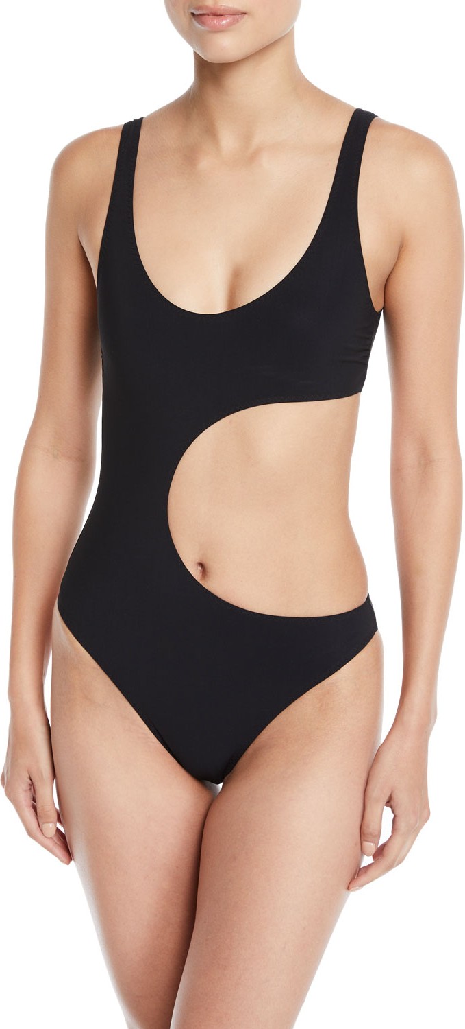Stella McCartney 90s Scoop-Neck Cutout One-Piece Swimsuit