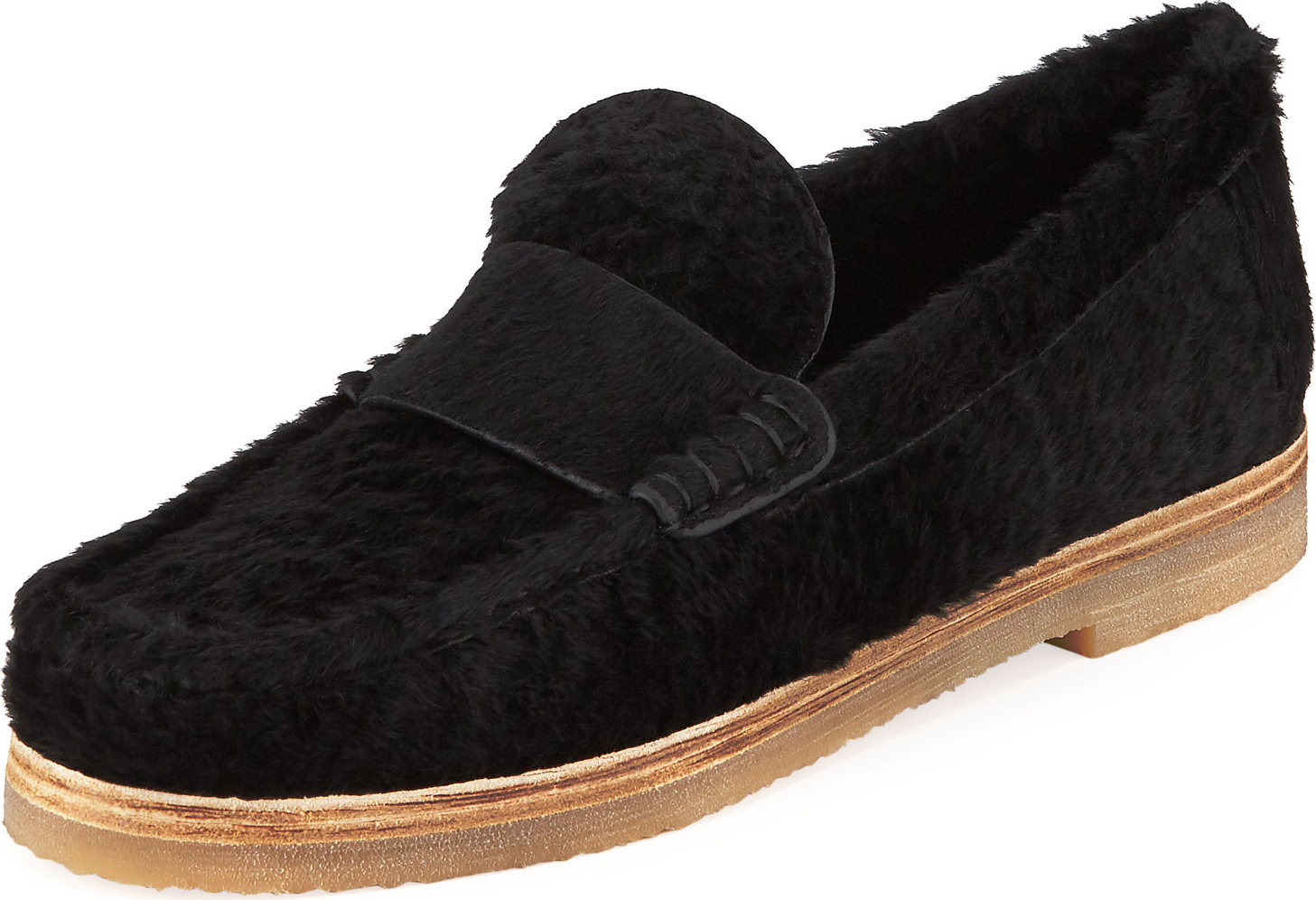 Stuart Weitzman Bromley Shearling Fur Loafers