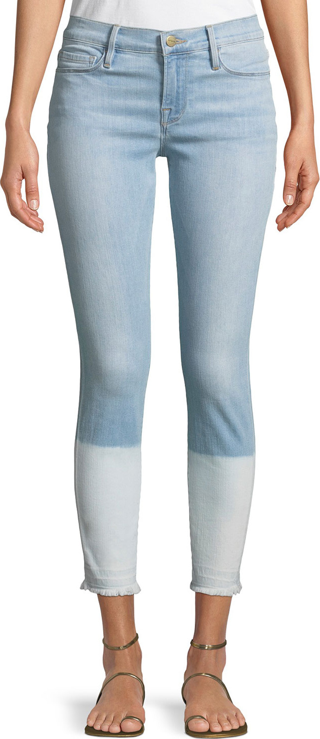 FRAME DENIM Le Skinny de Jeanne Crop Released-Hem Jeans
