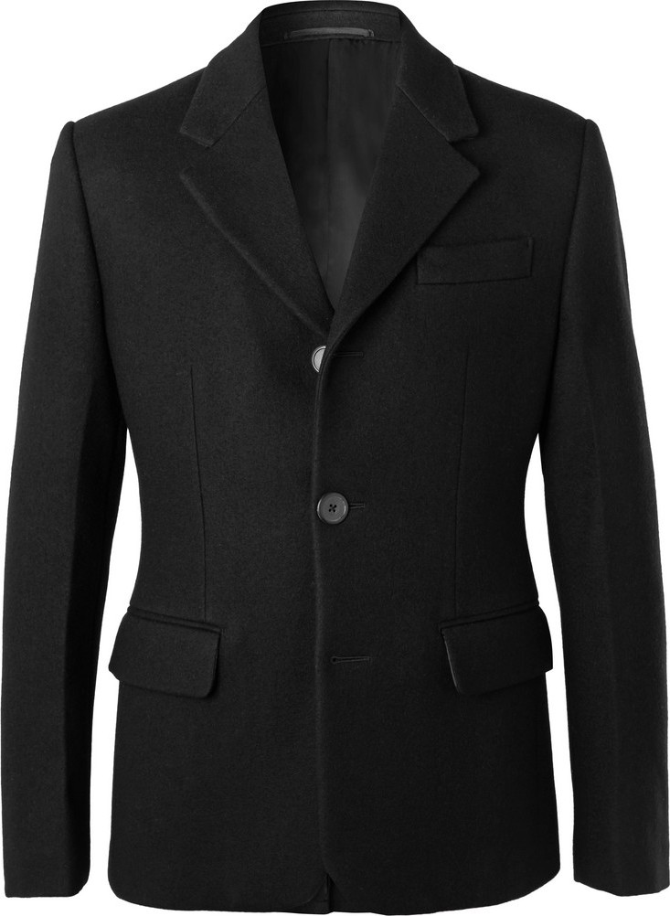 Prada Black Slim-Fit Wool Suit Jacket