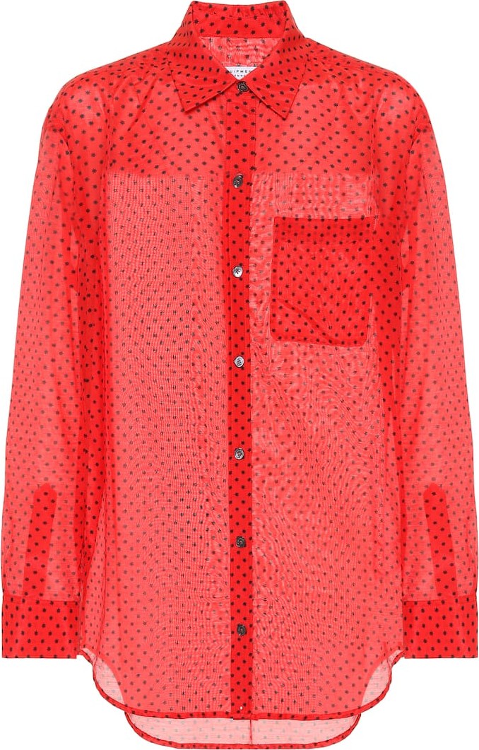 Equipment Daddy printed cotton and silk shirt