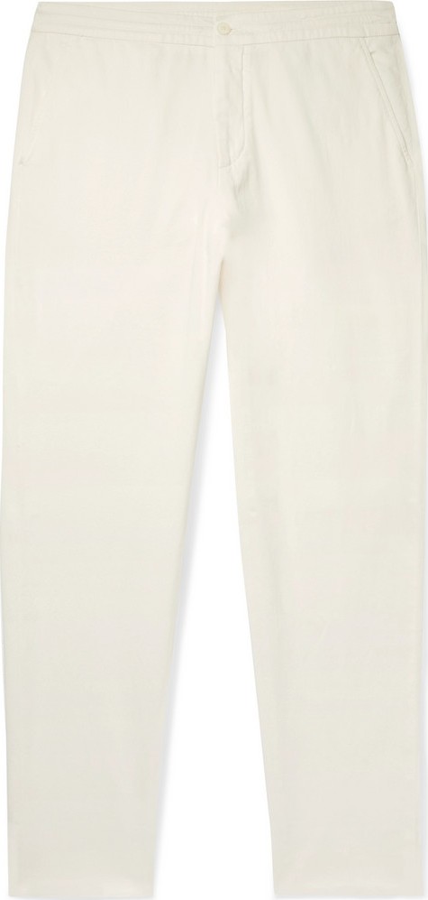 Ermenegildo Zegna Stretch Cotton and Silk-Blend Twill Drawstring Trousers