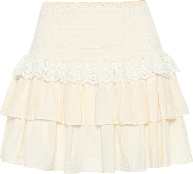 LOVESHACKFANCY Dana cotton miniskirt