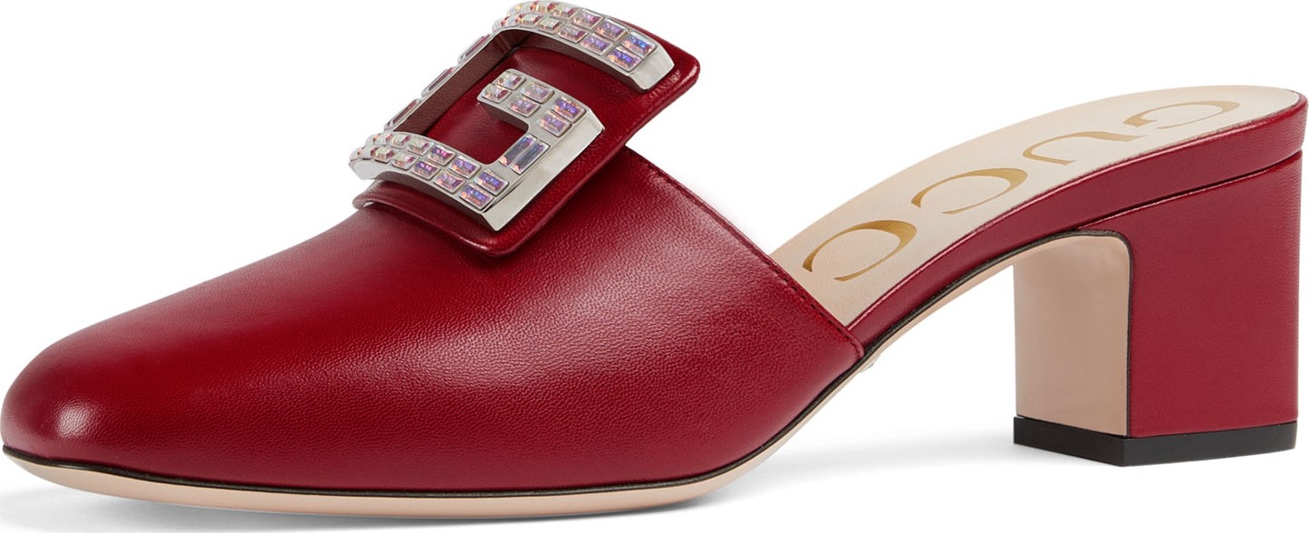 Gucci Madelyn 55mm Leather Mules with Square G