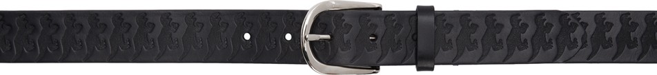 Ps By Paul Smith Black Embossed Dino Belt