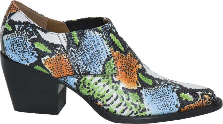 Chloe Rylee short snake-effect leather ankle boots