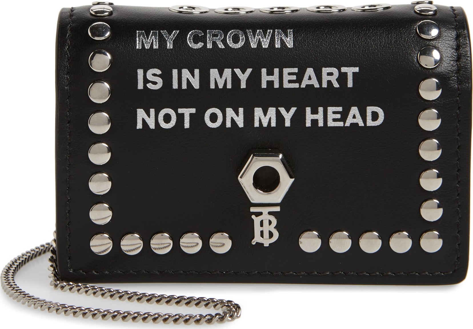 Burberry London England Jessie Crown Leather Crossbody Wallet