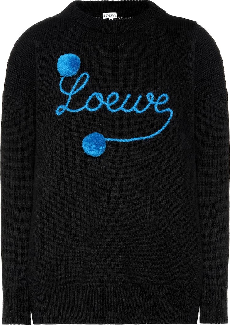 LOEWE Embroidered wool sweater