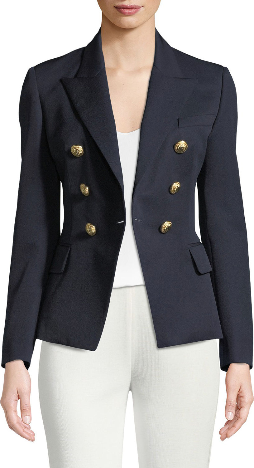 Balmain Classic Double-Breasted Wool Blazer