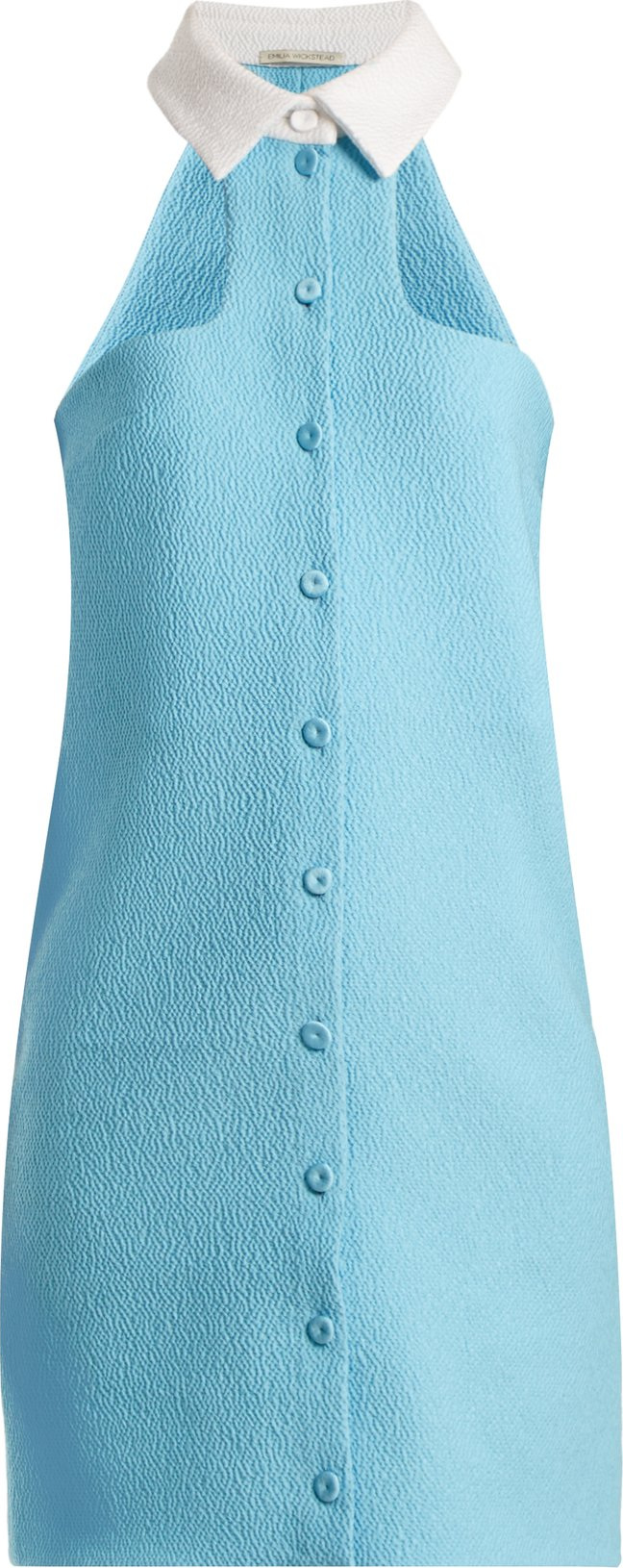 Emilia Wickstead Safron halterneck cloqué mini dress