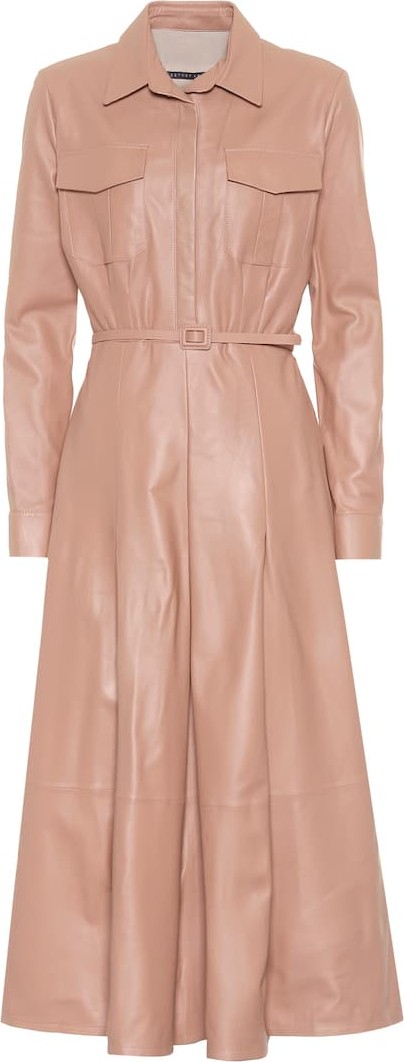 Zeynep Arcay Leather midi dress