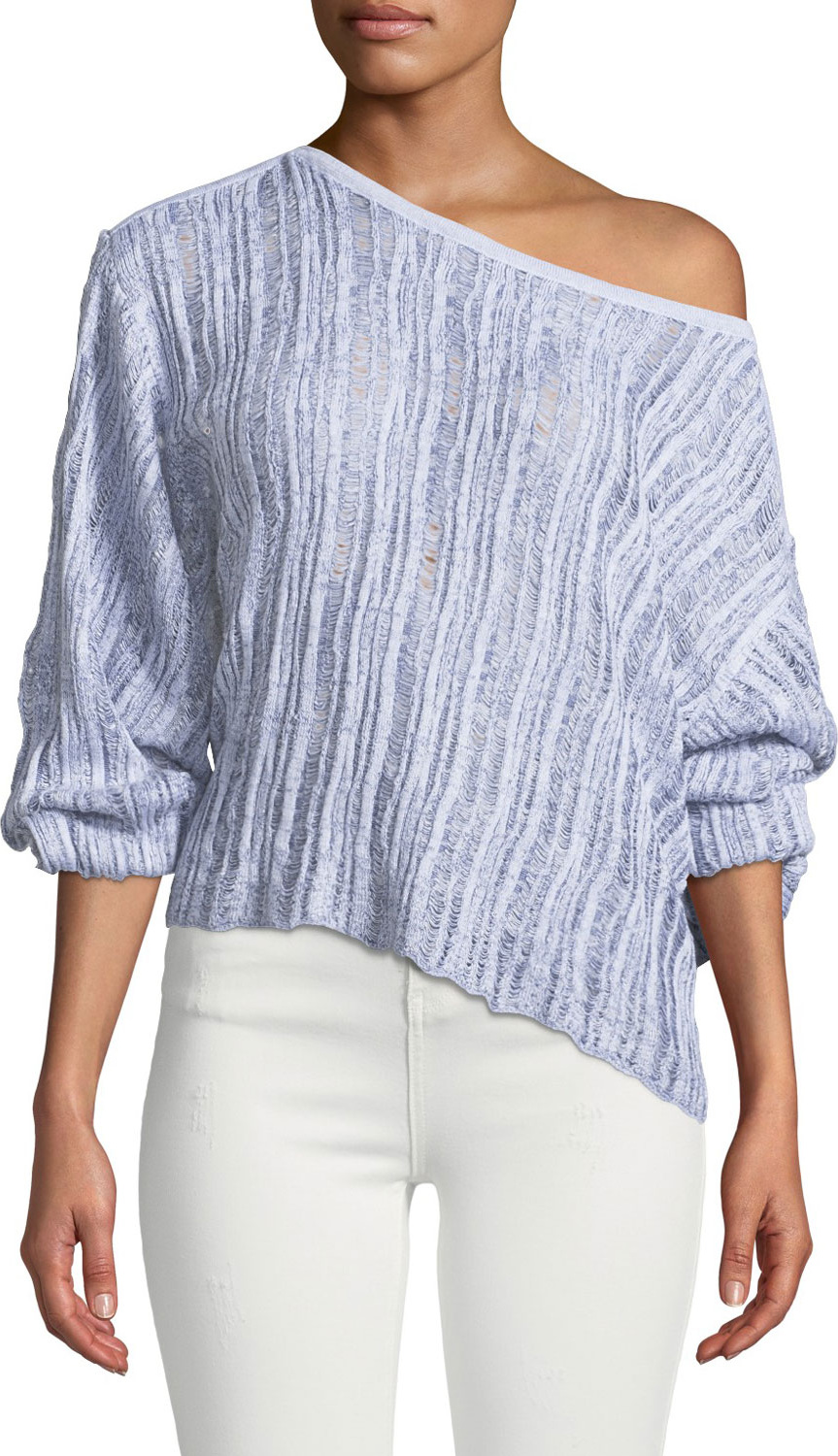 Splendid Sierra Madre Blouson-Sleeve Pullover Sweater