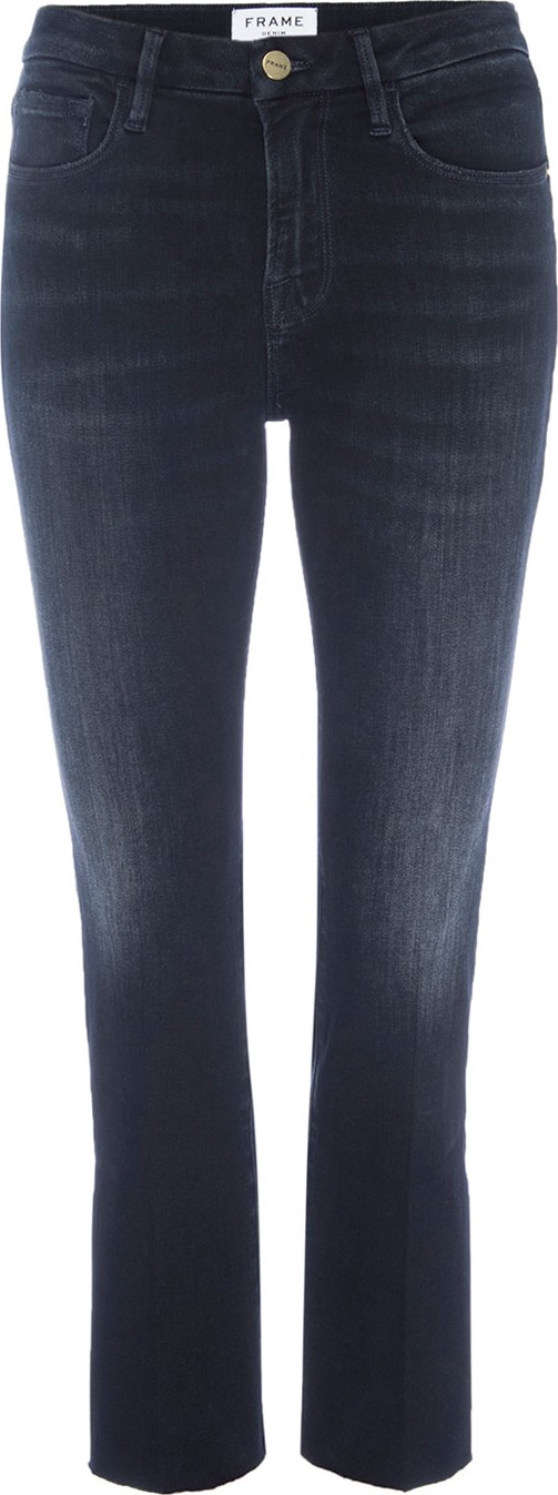 FRAME DENIM Le Crop Mini Boot-Cut Jeans with Raw Hem