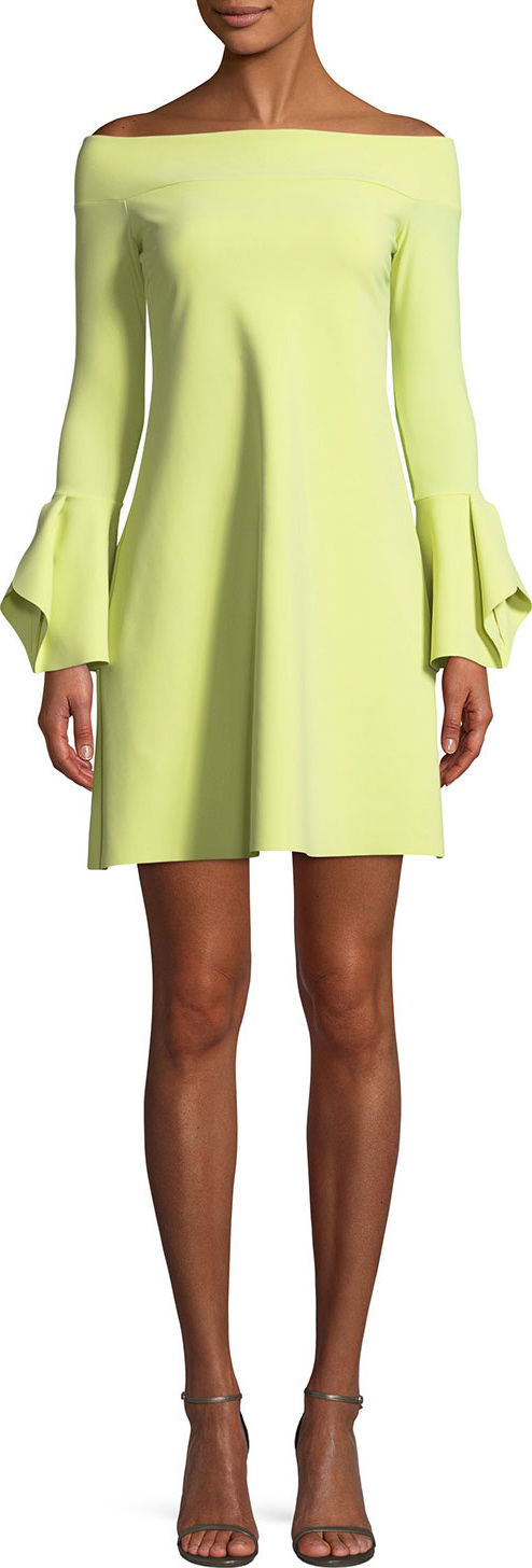 La Petite Robe di Chiara Boni Berit Off-the-Shoulder Mini Cocktail Dress