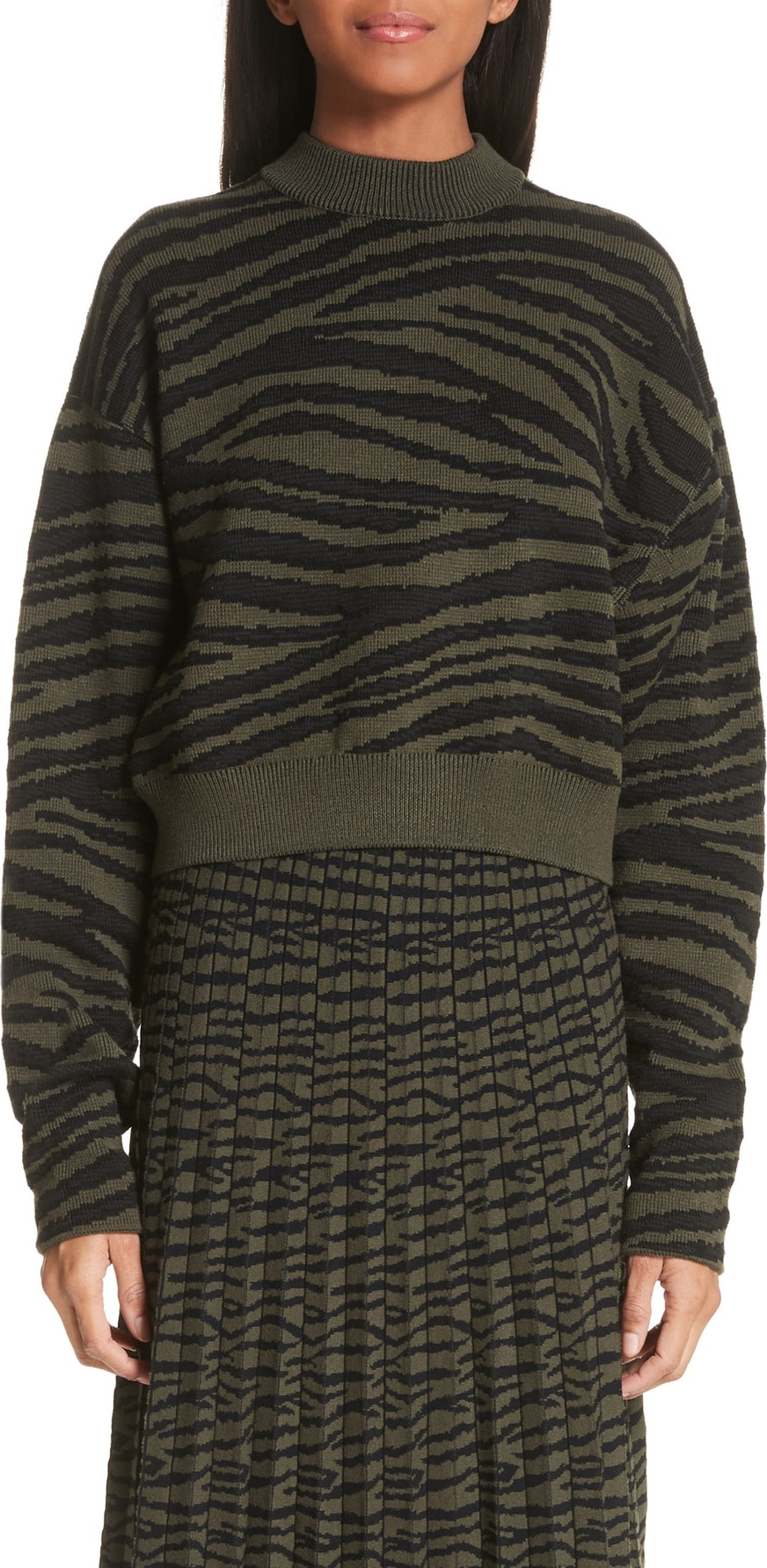 Proenza Schouler Tiger Stripe Jacquard Sweater