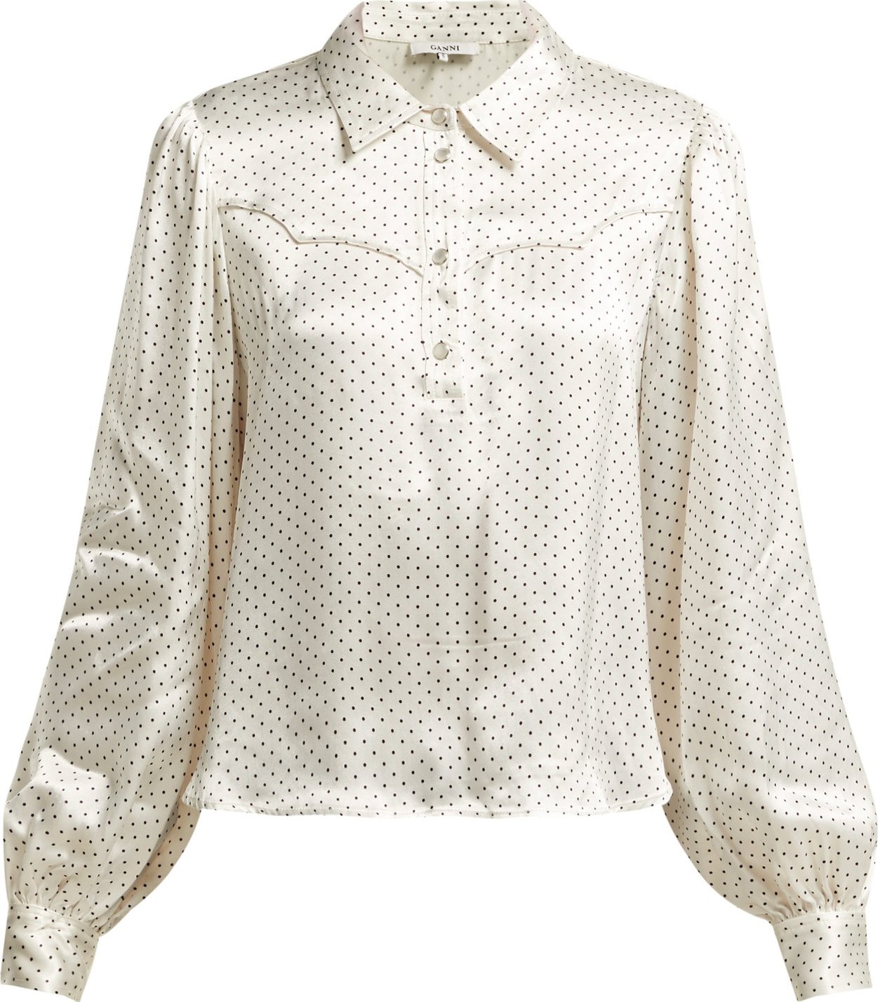 Ganni Cameron polka-dot print blouse