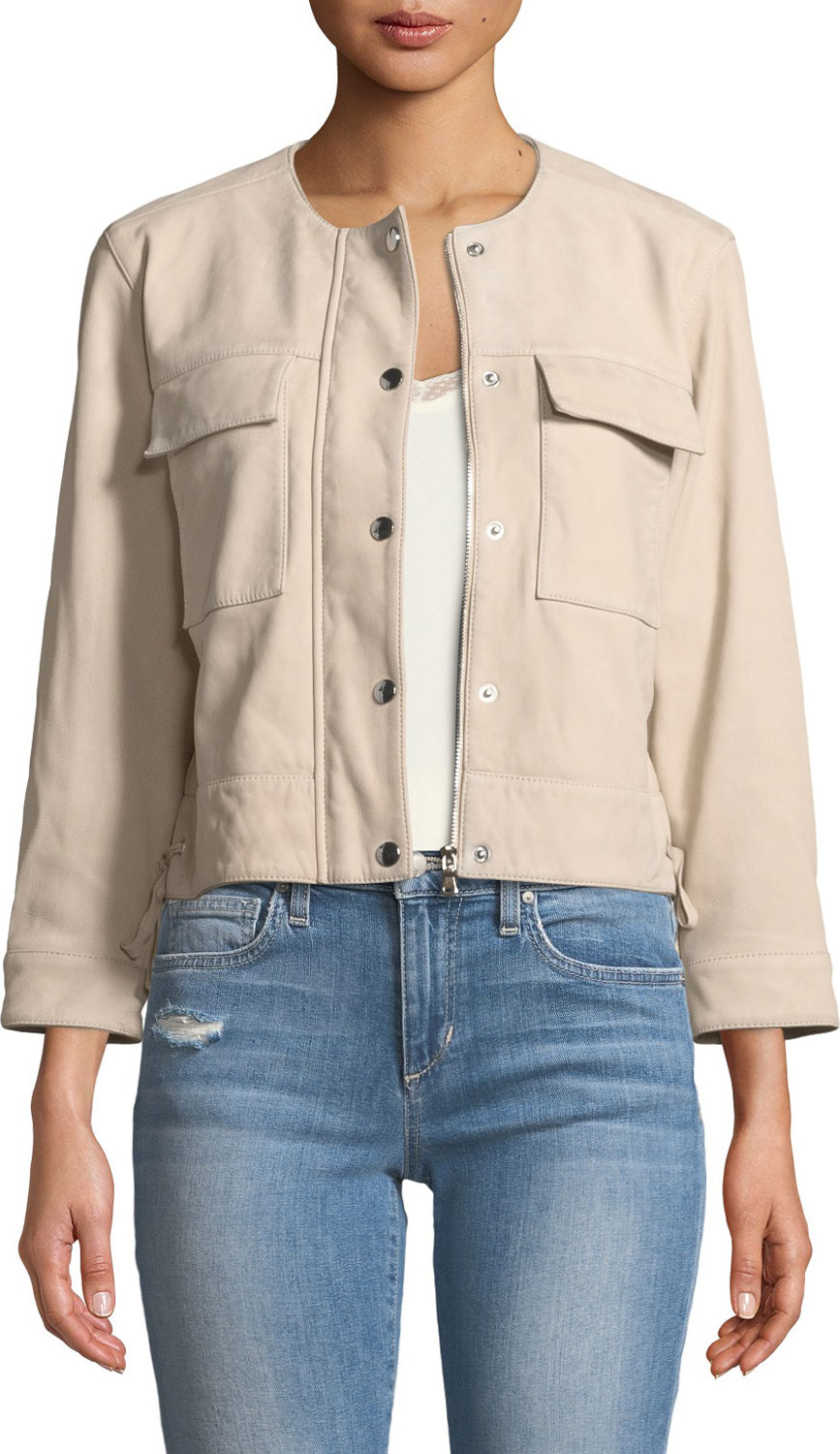 Parker Joey Zip-Front Leather Jacket