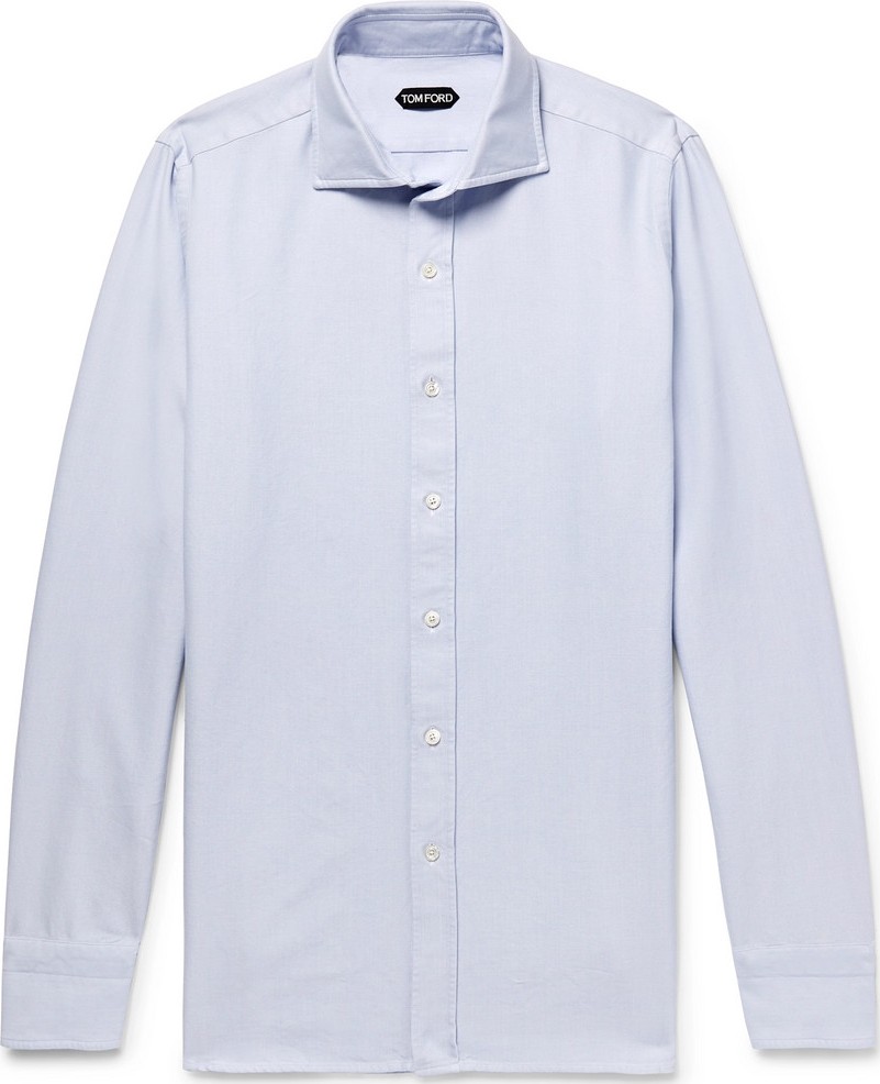 TOM FORD Cutaway-Collar Cotton Oxford Shirt