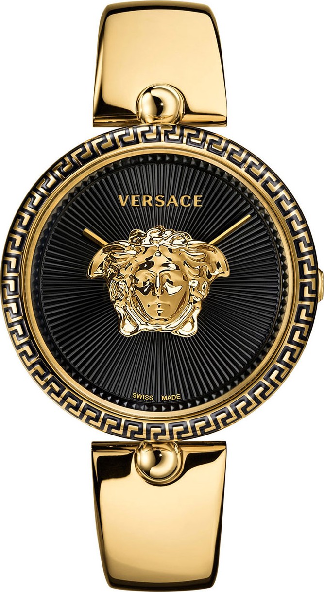 Versace 39mm Palazzo Empire Bangle Watch, Black/Gold