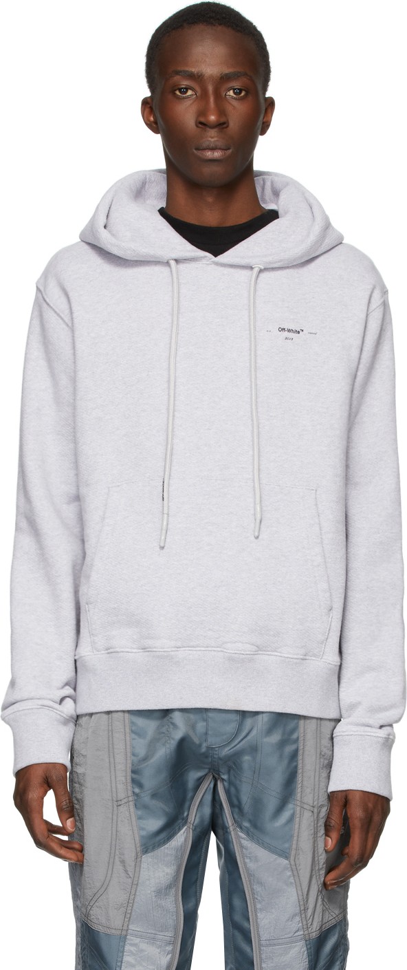 Off White Grey Arrows Hoodie