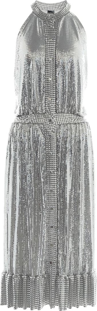Paco Rabanne Chain halterneck midi dress