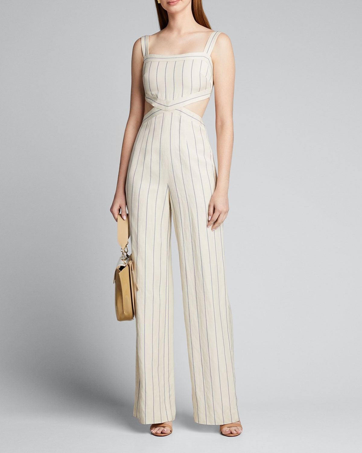 Alexis Lipton Striped Cutout Jumpsuit