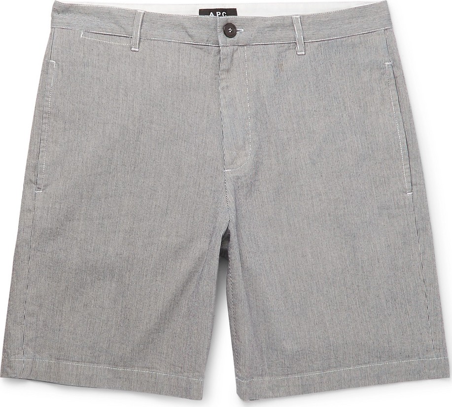 A.P.C. Striped Cotton-Blend Chino Shorts