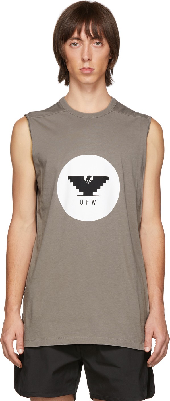 Rick Owens Grey Level Sleeveless T-Shirt
